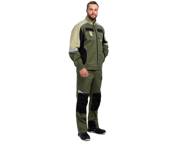 Костюм Формула-1 CH МВО (тк.Смесовая,240) брюки, хаки/черный/бежевый