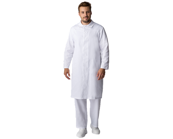 1Халат мужской ХАССП-Премиум (тк.Оптима,160), белый