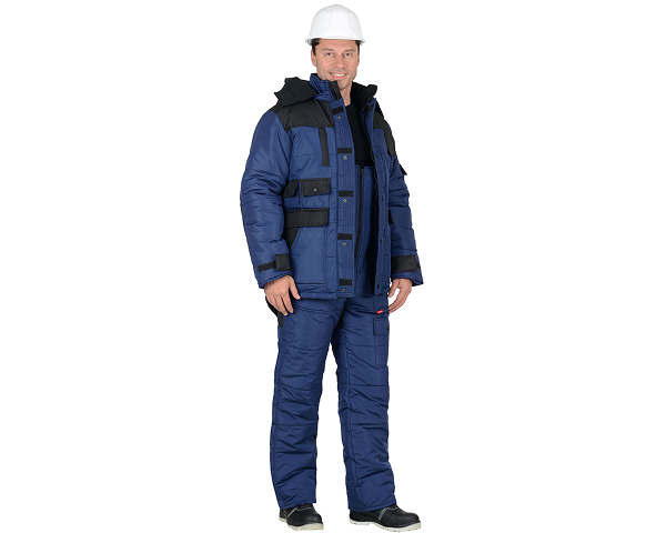 Костюм "БЕРКУТ-ЛЮКС" зимний: куртка, п/комб. синий с чёрным