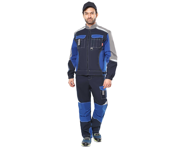 Куртка "Фаворит-Мега-РОСС": синяя с васильковым и серым, СОП