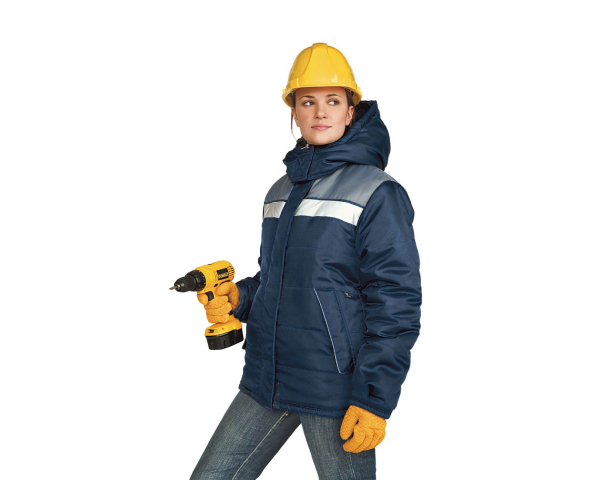 Куртка зимняя "ЭРЕБУС" цвет: т.синий/серый