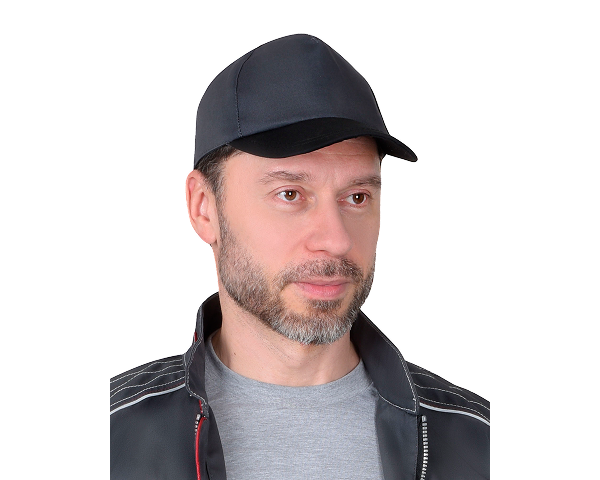 Кепка-"бейсболка" т.серая с черным козырьком (тк. Rodos)