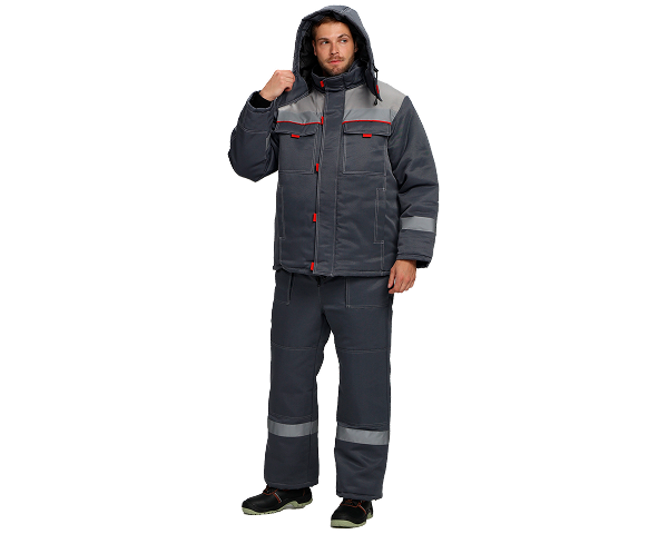 Костюм зимний Фаворит-2 NEW (тк.Смесовая,210) п/к, т.серый/св.серый
