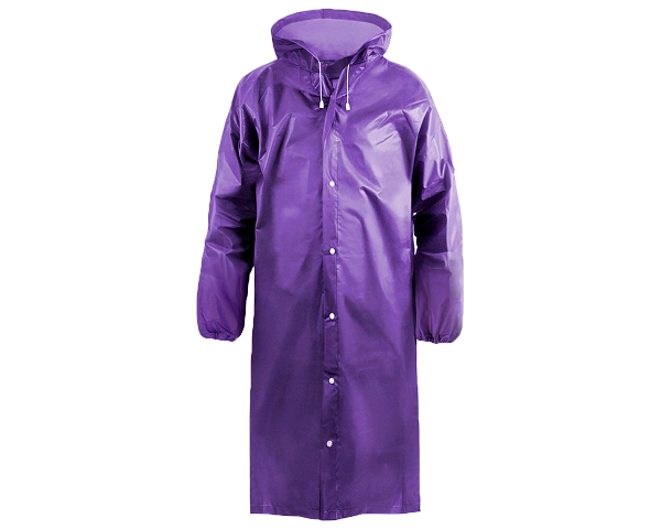 Дождевик фиолетовый EVA с капюшоном (на кнопках)
