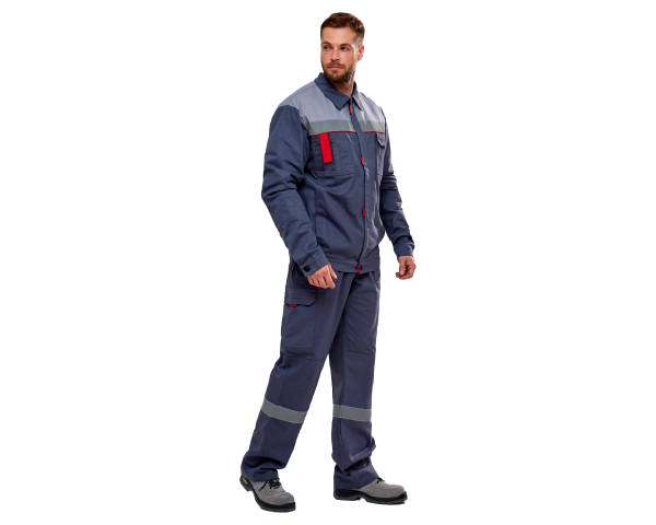 Костюм Флагман-Фаворит-2 СОП IMP (тк.Саржа,250) п/к, т.серый/св.серый