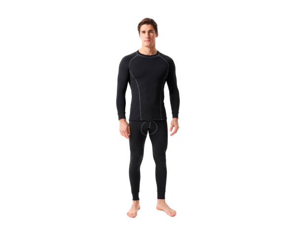 Термобельё в комплекте (фуфайка. кальсоны) Hobo Pro DryWarm стрейч-флис чёрный