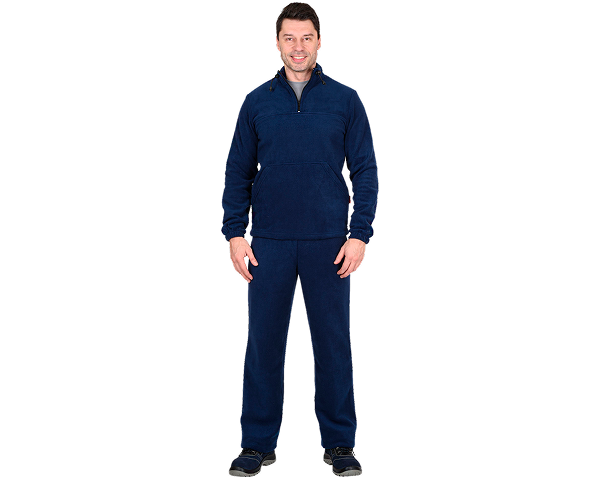 Костюм флисовый куртка, брюки темно-синий