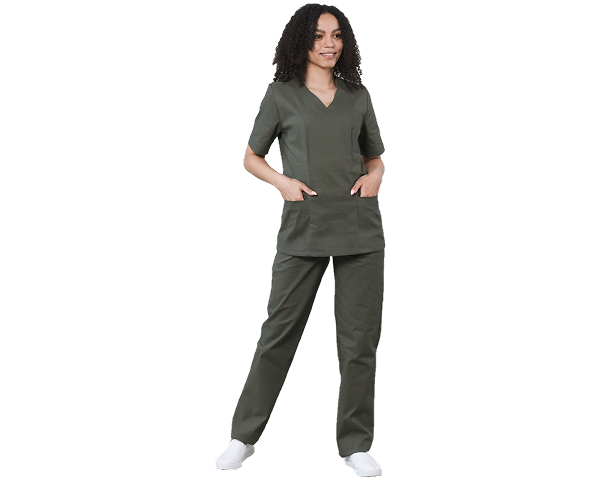 Костюм медицинский женский бязь ГОСТ олива