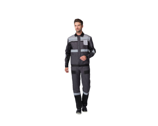 Костюм Виват-2 Премиум IMP (тк.Смесовая,240) п/к, т.серый/черный/св.серый