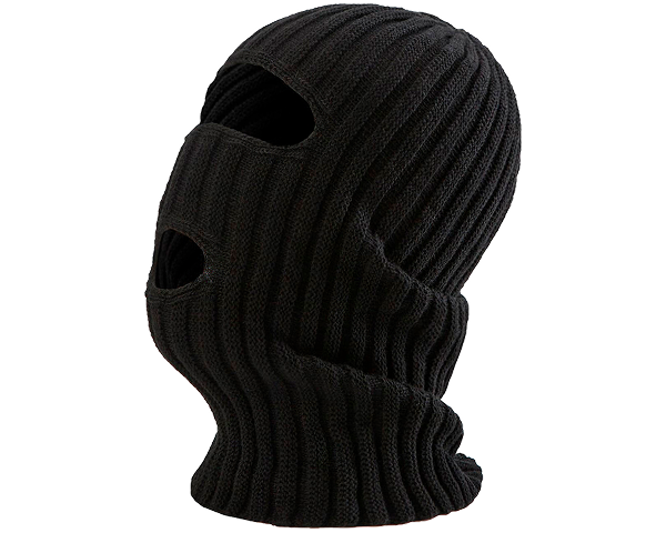 Шапка-маска черная трикотажная 100% акрил