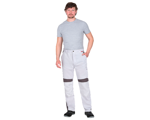 Брюки "ЦИТРИН" белый с ср.серым