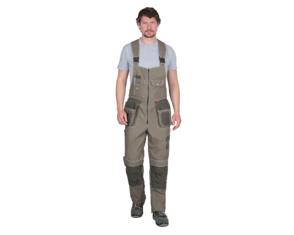 Полукомбинезон "Токио" т.песок с хаки (тк.Канвас)