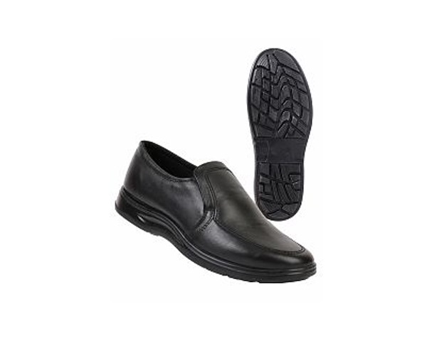 БП-00043528 Туфли мужские на резинке черные иск. кожа