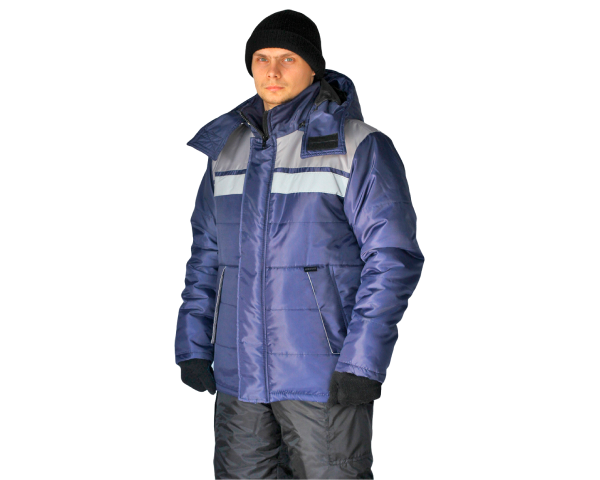 Куртка зимняя "ЭРЕБУС" цвет: т.синий/серый