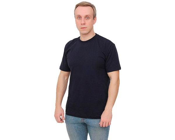 Футболка кулирка темно-синяя